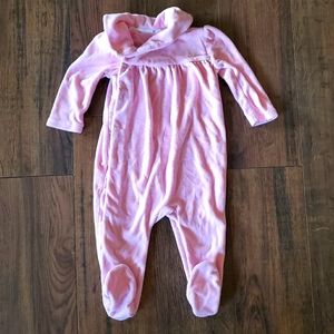Ralph Lauren Baby Pink Velour Footed Sleeper